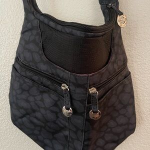 Travelon Black Patterned Shoulder Bag